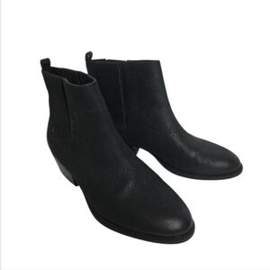 Kenneth Cole Reaction Black Leather Ankle Boots Size 7.5